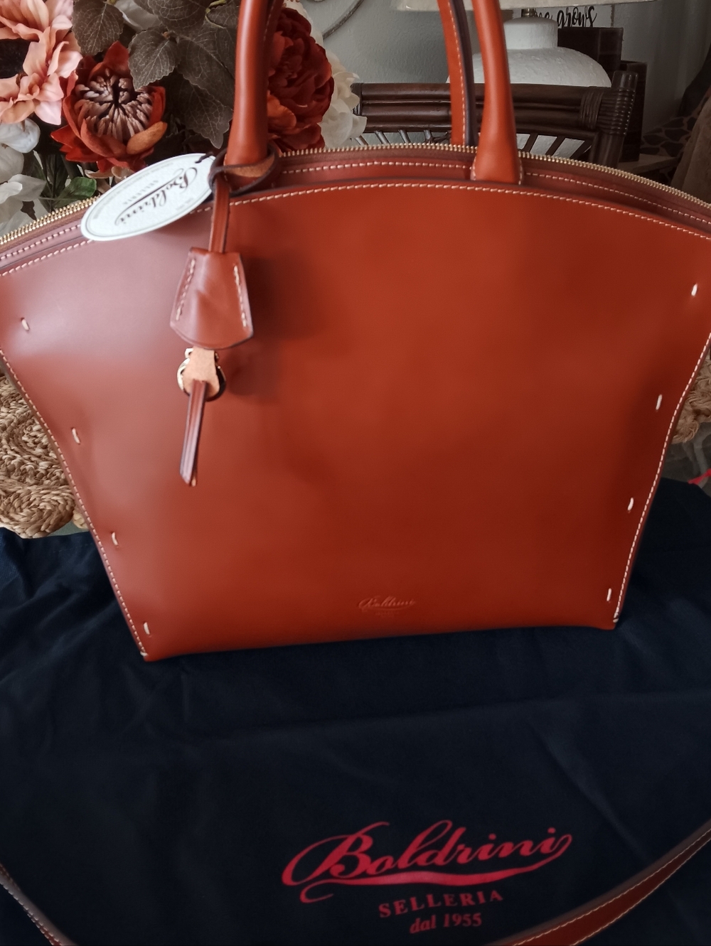 Boldrini ""[ Beautiful Tote Bag in a Bit Of Rust  Brown,